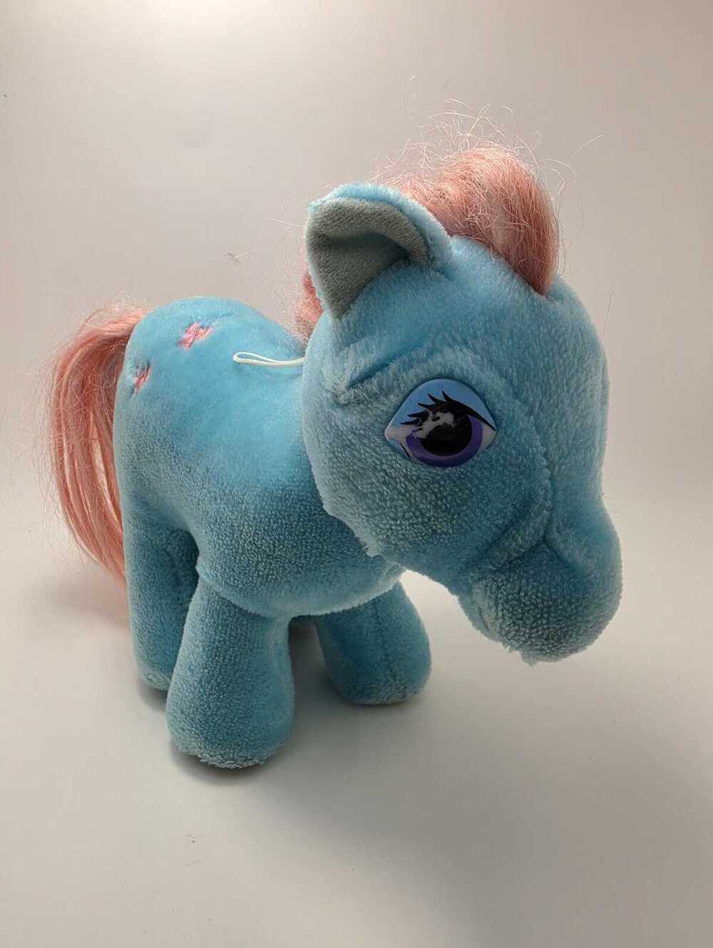 Hasbro Softies My Little Pony Turquoise Bow Tie Pink Mane Horse Plush (10 inch)